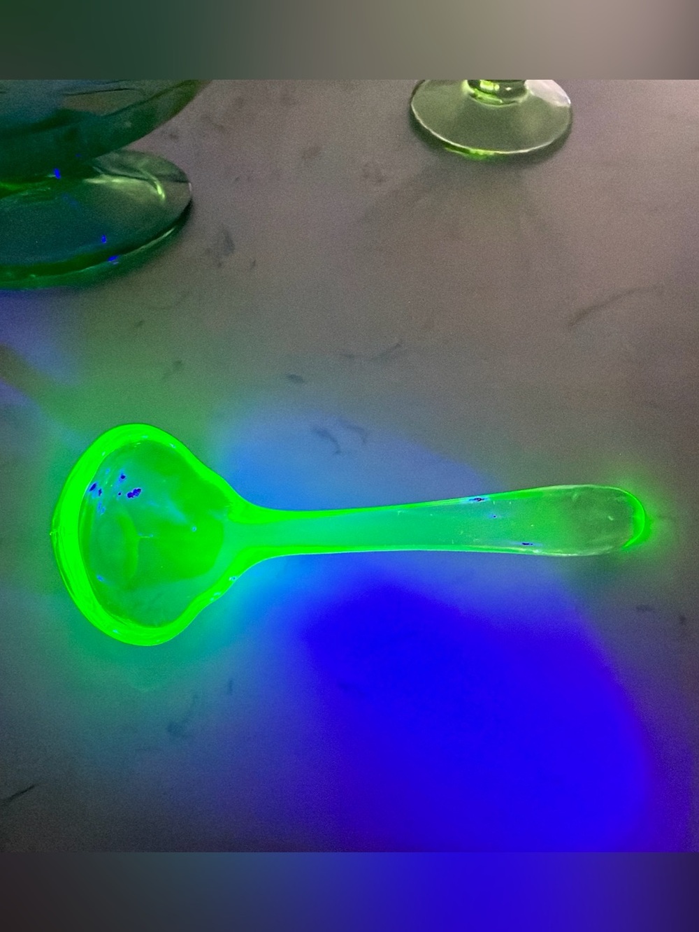 Antique Uranium Glass Jeannette-Federal-Heisey 10pc set-Cups - Ladel-Grave-Bowl